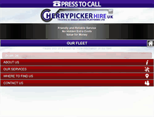 Tablet Screenshot of cherrypickerhireuk.com